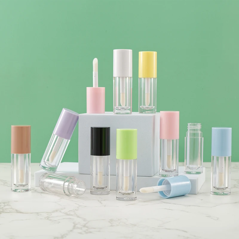 빈 립 글로스 튜브 플라스틱 리필 병, 액체 립스틱 용기, 립글로스 샘플 병, 화장품 튜브, 6ml