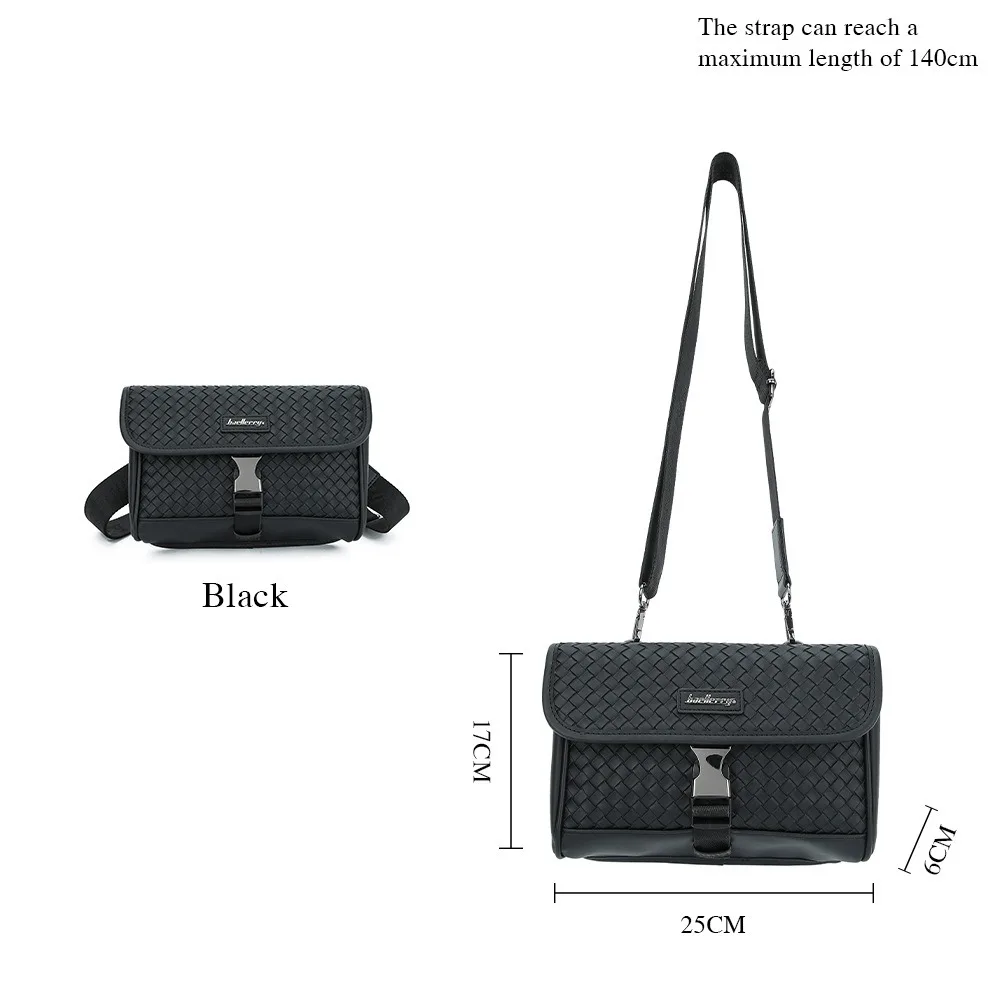 Men's Woven Texture PU Leather Cycling Backpack, Waterproof Business Laptop Backpack with Buckle Closure, Commuter Daypack