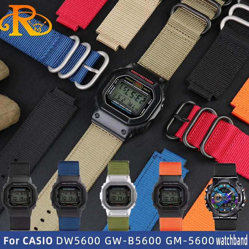 Cinturino In Nylon Per G-Shock Casio Dw5600 Gw-B5600 Gm-5600 Accessori Serie Gw6900 Cinturino Per Orologio In Nylon Da Alpinismo