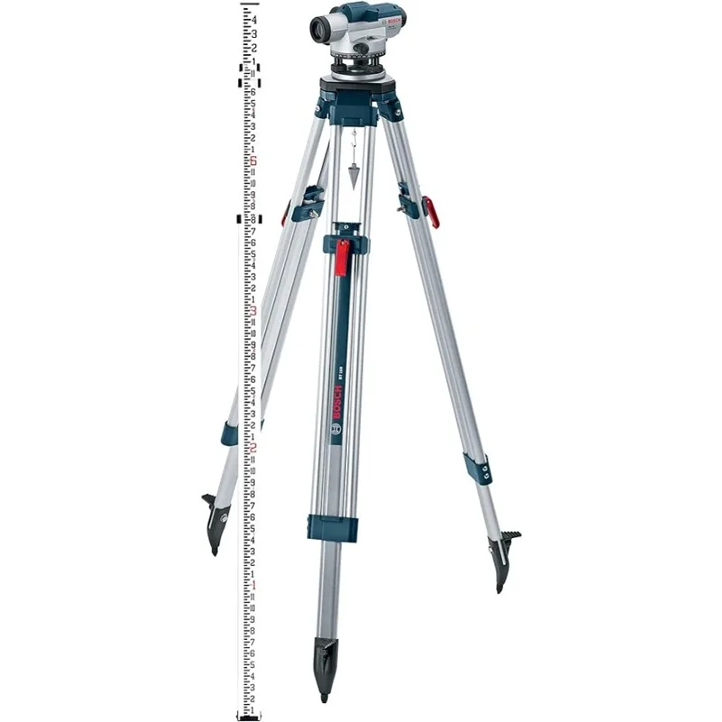 

BOSCH Optical Level Kit with 32x Magnification Power Lens, Tripod and Rod GOL 32CK, Grey