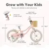 Children's Bike, 14-18 Inch with Training Wheels, Basket, Adjustable Seat & Handlebar, Hand Brakes, Suitable for Ages 3-8