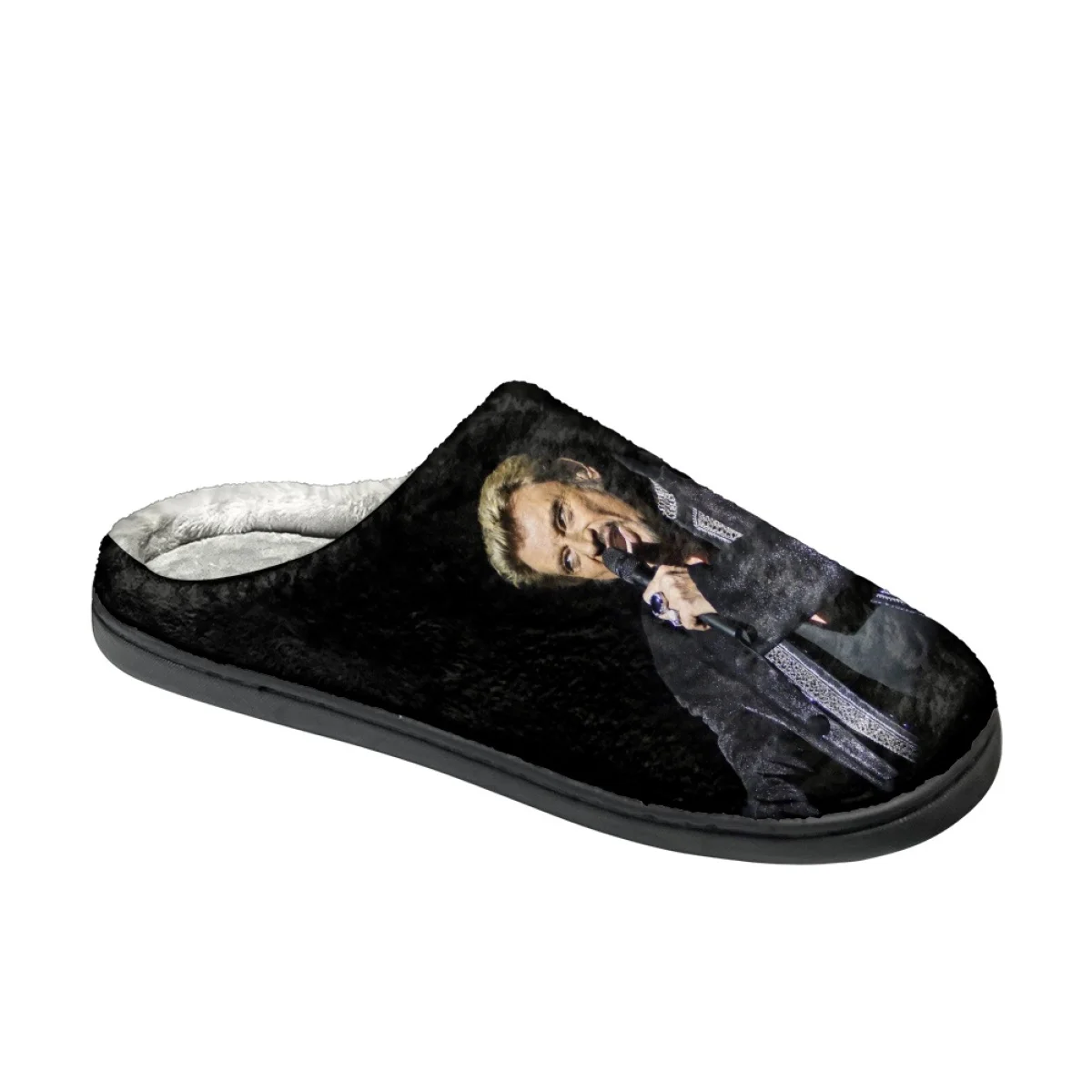 Johnny Hallyday Design Winter Warm Slippers Women Men Home Cotton Shoes Non-slip Indoor Couple Slipper Slides Print On Demand
