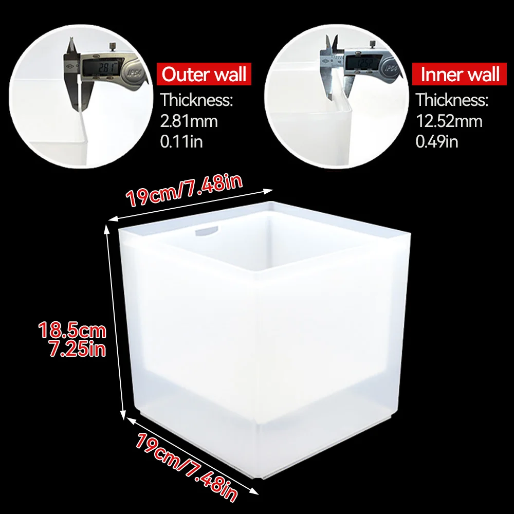 LED Ice Bucket 3.5L Colorful Cooler Bucket Double Layer Square Ice Tray Bar Nightclub Light Up Champagne Whiskey Beer ice bucket
