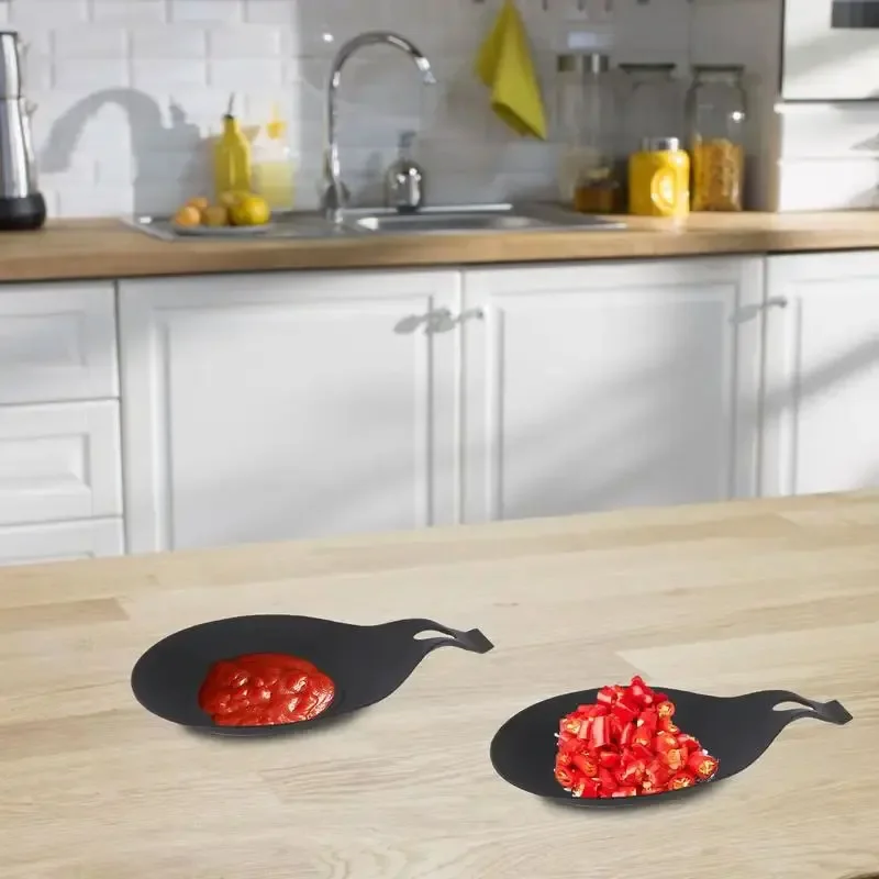 Silicone Spoon Rest Spatula Holder Heat Resistant Utensil Placemat Tray Kitchen Tools