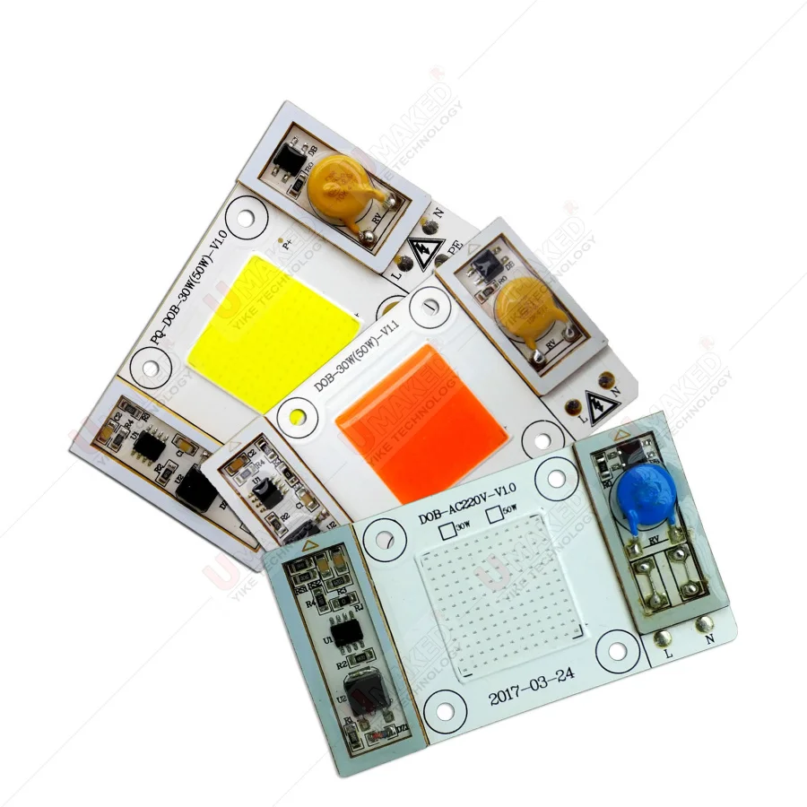 20개 77x45mm LED COB LED 칩 식물등 30W 50W LED 다이오드 성장등 파이토램프 묘목 실내 DIY 수경재배 110V 220V