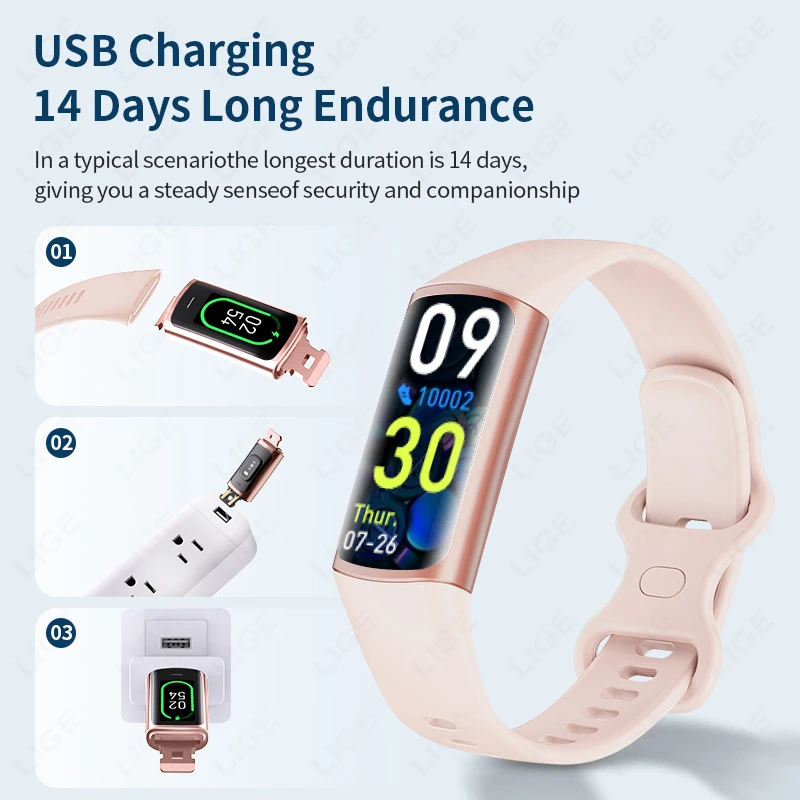 Fitness Tracker Watches Women with Heart Rate Blood Oxygen Sleep Monitor Smart Watches Men Pedometer Smartwatch for Android iOS 5