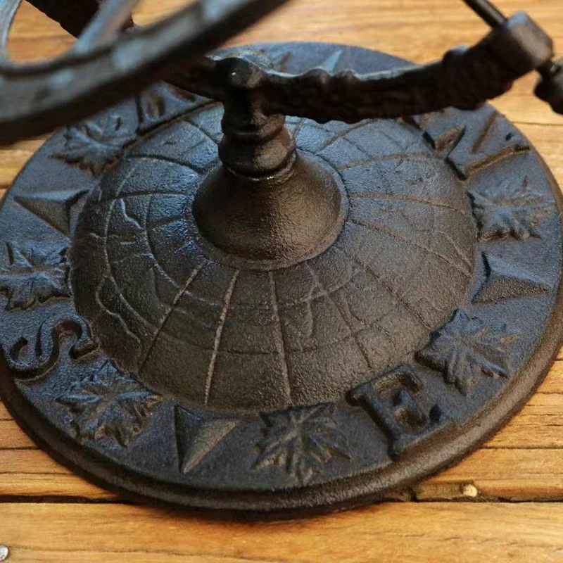 hand made antique cast iron sundial for home garden decoration vintage sundial