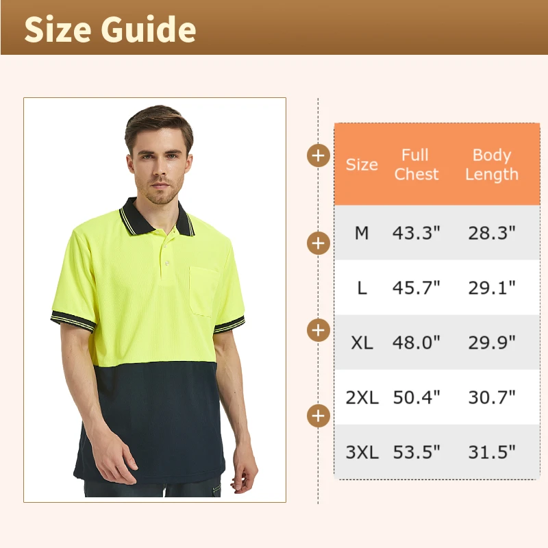 Hi Vis 로고 인쇄가있는 남성용 투톤 셔츠 노란색 해군 빠른 건조 안전 반사 셔츠 자동차 오토바이 용 작업복