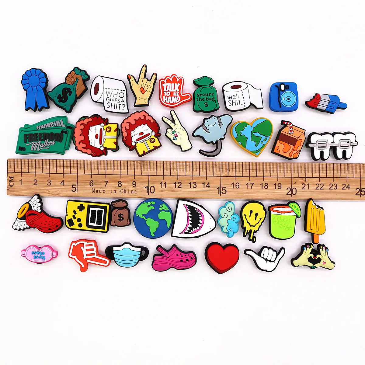Novelty Funny Shoe Charms - Clown & Shark Designs for Kids Party & Christmas Gifts