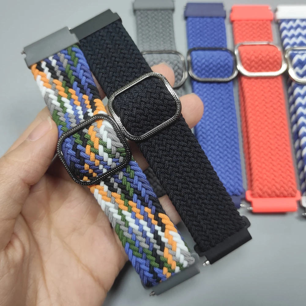 Braided Nylon Watch Strap with Magnetic Buckle - Universal Fit, 20/22mm