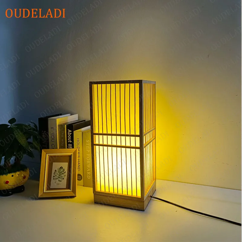 OUDELADI 침실 따뜻한 머리맡 램프 일본식 선 티 룸 램프 다다미 장식 ..