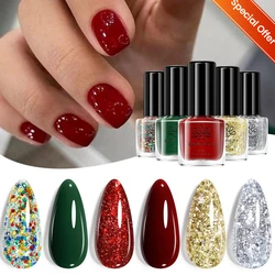 Vibrant Jelly Gel Nail Polish Set - 6 Neon Crystal Colors (62291 - Sae)