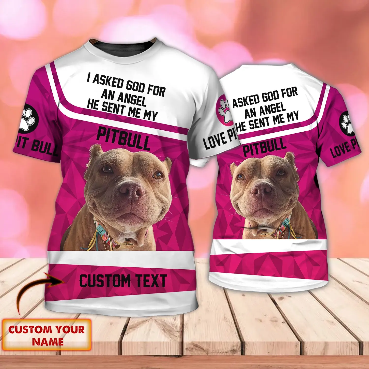 PLstar Cosmos Tier Pit Bull Personalisierter Name 3D-gedrucktes Sommer-Herren-T-Shirt Harajuku Casual Unisex Kurzarm-Tops DW77 – Detail 25