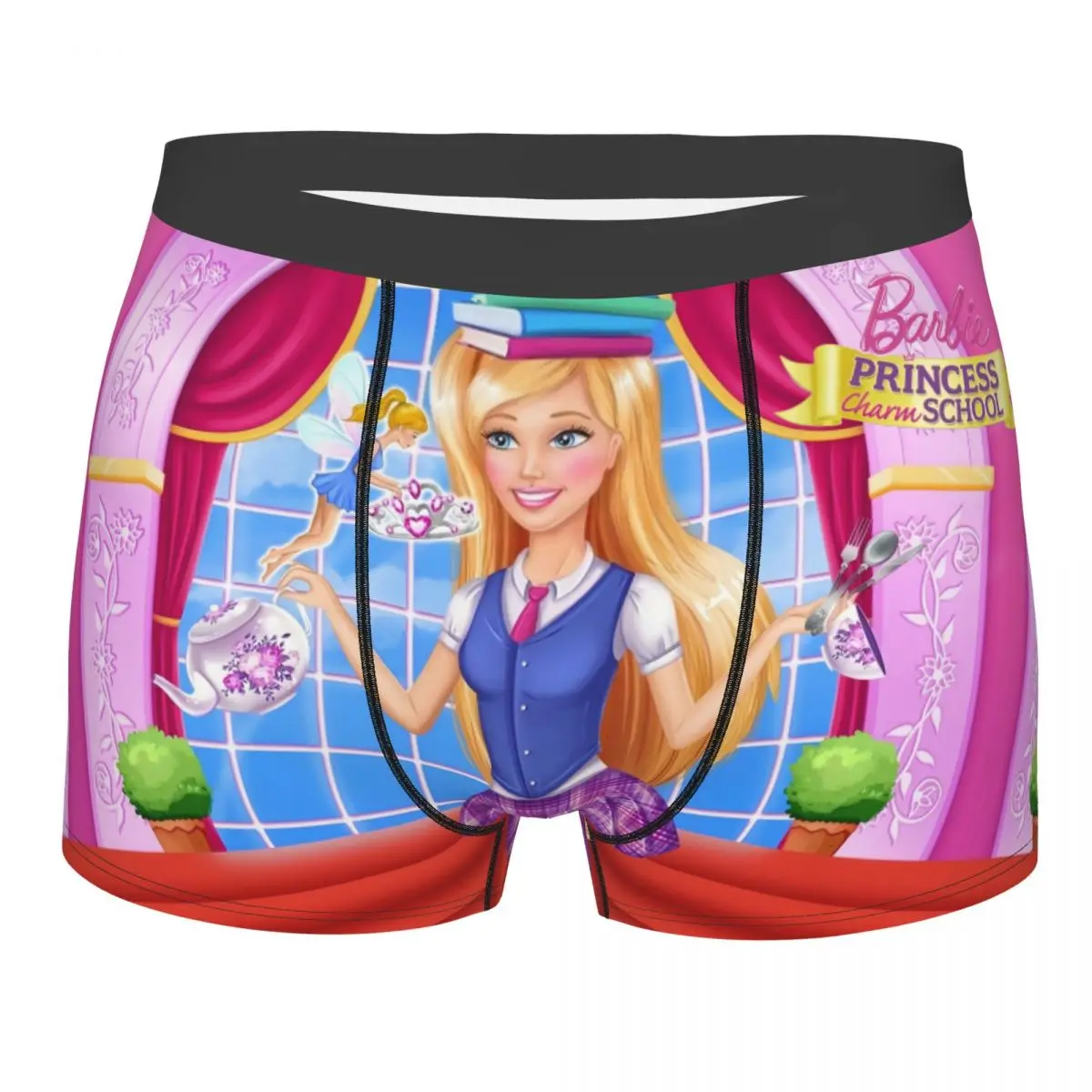 

Disney Barbie Princess Charm School Underwear Printed Custom Fantasy Movies Boxer Briefs Shorts Panties Breathable Underpants