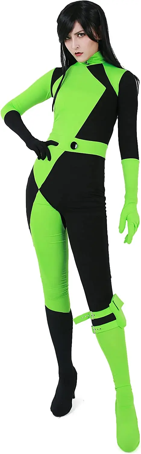 

Miccostumes Women's Miss Go Bodysuit Jumpsuit with Gloves and Leg Bag Lycra Cosplay Costume