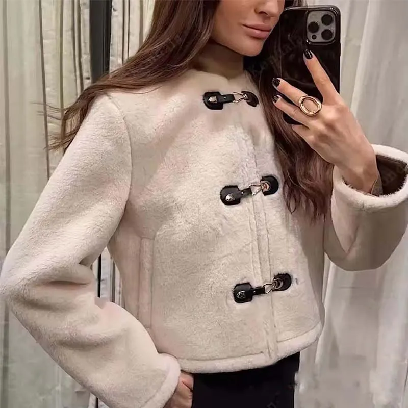 Autumn Jackets For Women 2025 New Chic Fashion Rope Knot Buckle Coat Street Warm Women's Jacket Long Sleeve Casual Outerwear ﻿