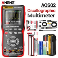 ANENG AOS02 Digital Oscilloscope 48MS/s Sampling Rate 10MHZ Analog Transistor Test Multimeter Bandwidth Support Waveform Storage 2