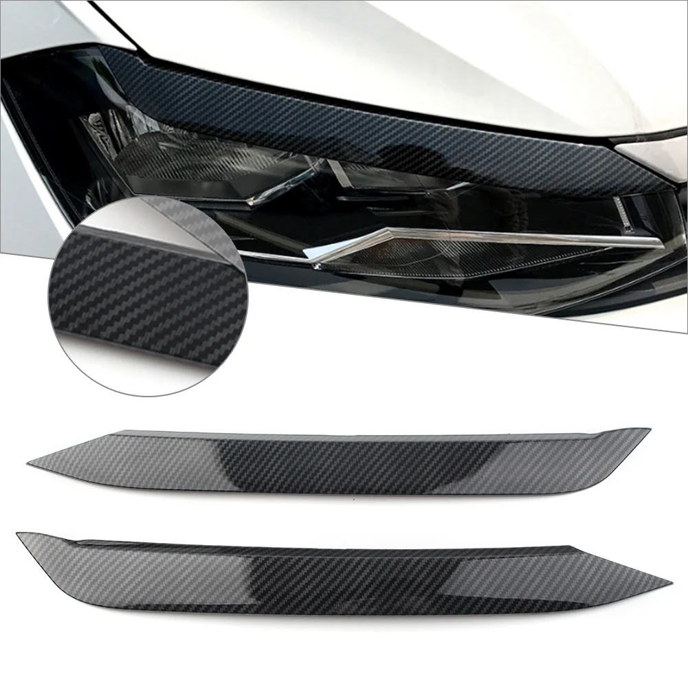 

Car Headlight Lamp Eyebrow Eyelid Molding Trim Lid Decoration For VW Polo 2019 2020