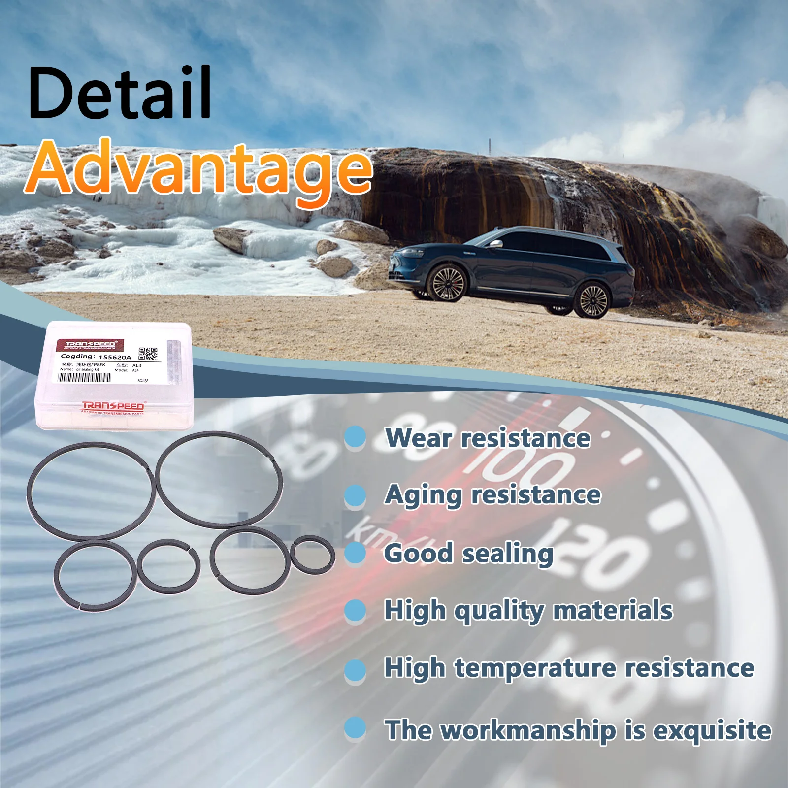 TRANSPEED DPO AL4 Transmission Oring Kit Oil Sealing Rings Kits For Peugeot 307 206 207 306 406 Citroen Renault 6PCS/Set