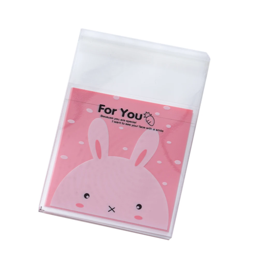 100 stücke niedlichen Cartoon-Druck Klebe beutel transparente selbst dichtende Plastik Opp Taschen für DIY Schmuck Einzelhandel Dispaly & Verpackung – Detail 8