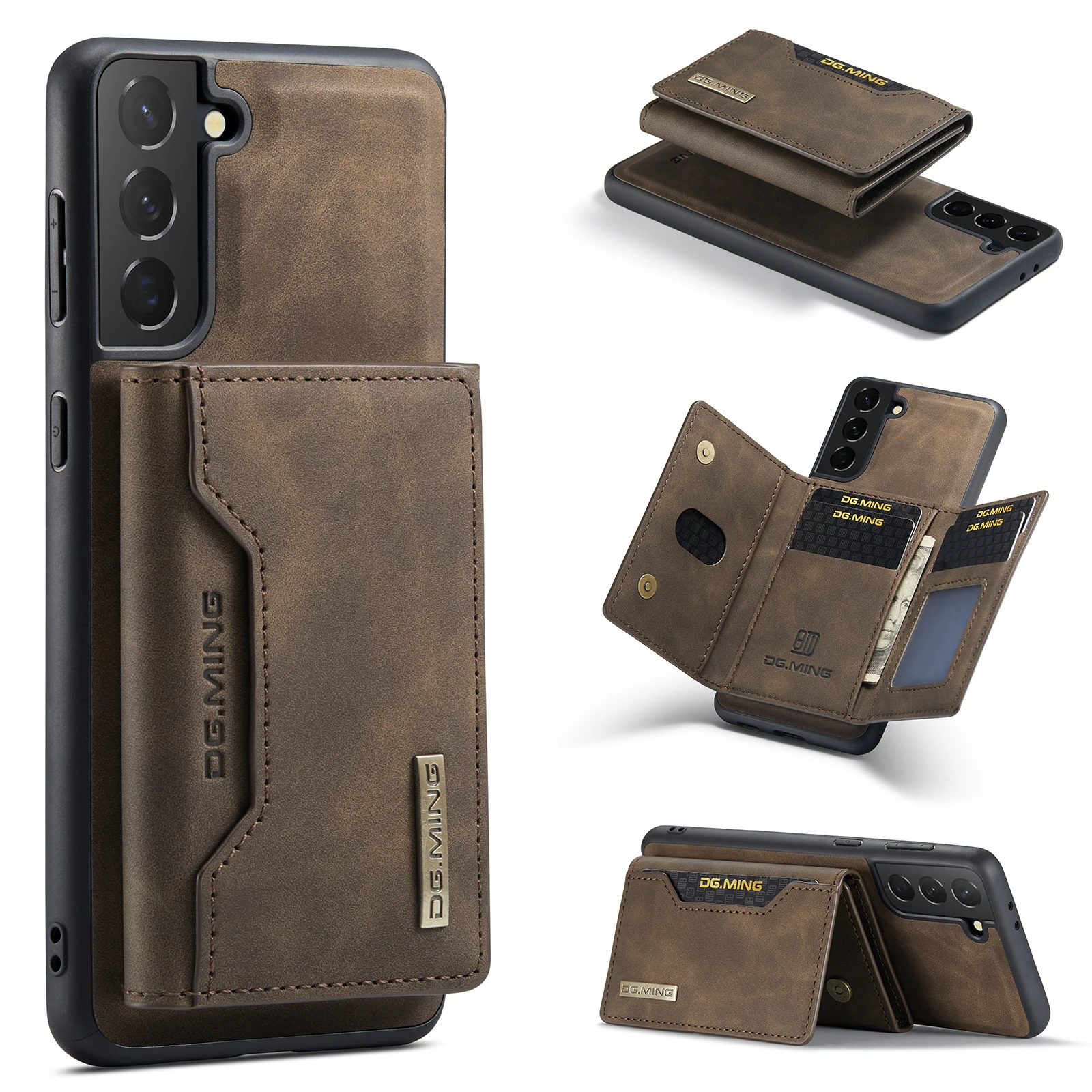 s22 ultra case Phone Case for Samsung Galaxy S21 FE S22 Plus Note 20 Ultra A52s A13 A33 A53 A73 A22 A32 5G Cover Leather Card Detachable Wallet cheap galaxy s22 ultra case