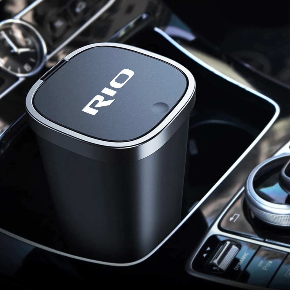 Car Trash Can Vehicle Garbage Dust Case Pressing Trash Bin For Kia Rio 3 4 K2 K3 X-Line Auto Interior Storage Accessories