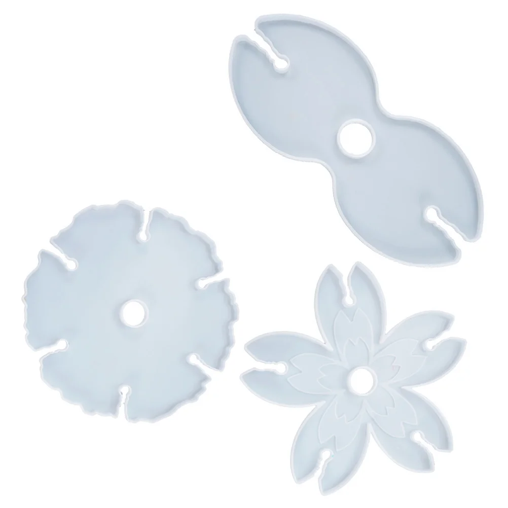 

3 Pcs Epoxy Mold Resin Holder Silica Gel Silicone Rack DIY Coaster Cup Mat