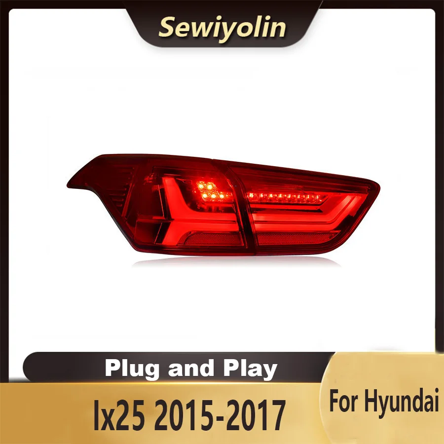 

For Hyundai Ix25 2015-2017 Car Accessories Animation LED Trailer Lights Tail Lamp Rear DRL Signal Automotive Plug And Play