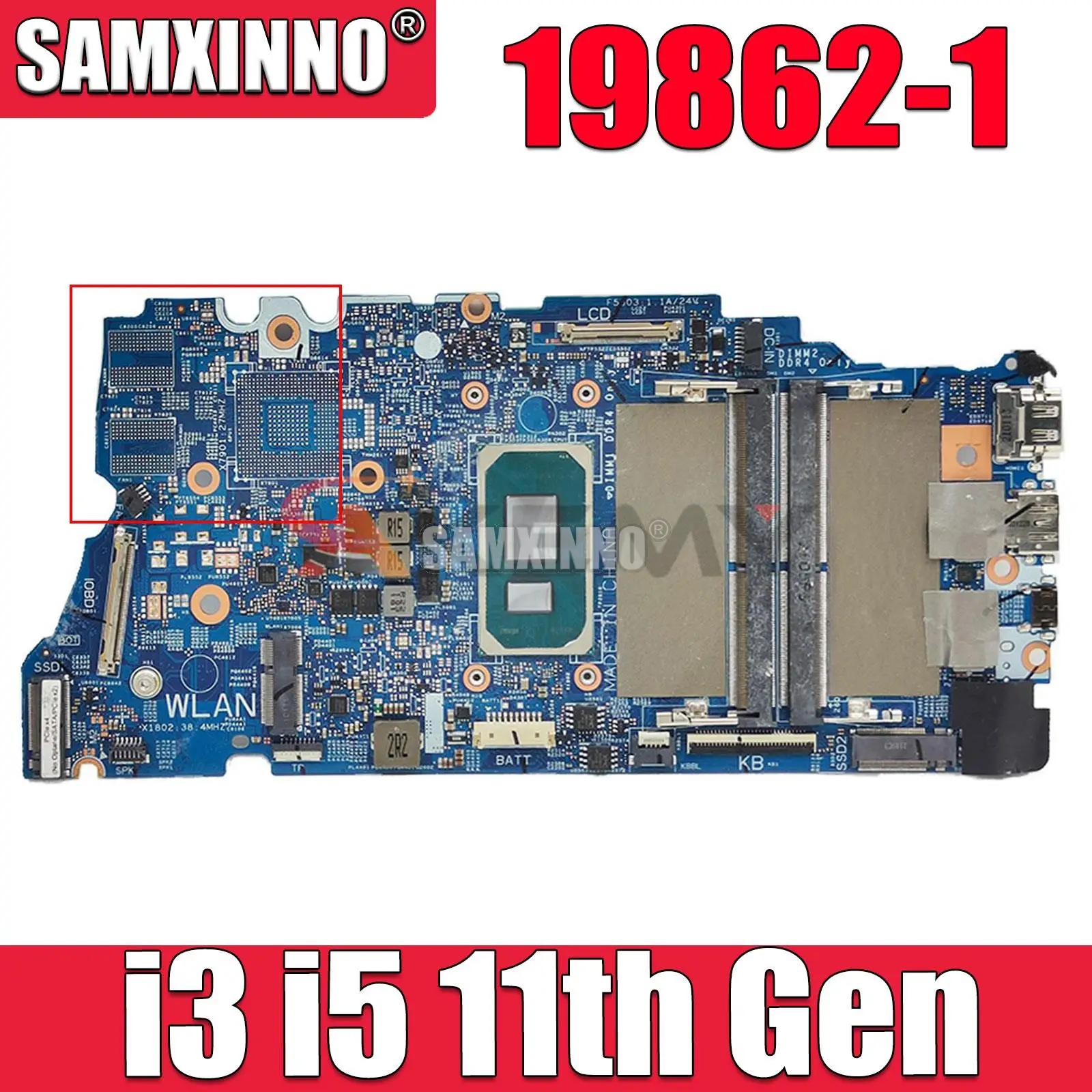 

For DELL Vostro 5402 5502 Laptop Motherboard 19862-1 010GRP CN-04D2JV Notebook Mainboard with I3-1115G4 I5-1135G7 CPU