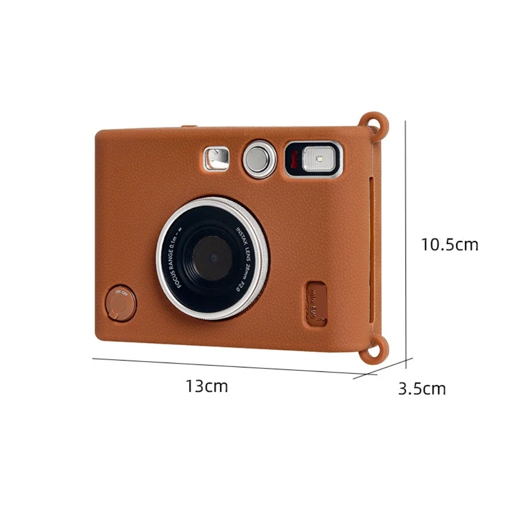 Silicone Camera Protective Cover Case for Instax Mini EVO, Shatterproof Protection Simple Solid Color Carrying Case Accessories