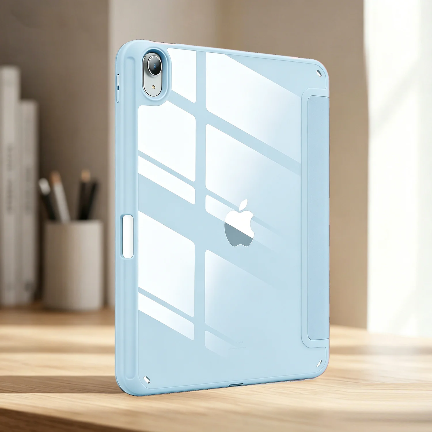 Magnetic Flip Smart Cover with Pencil Holder