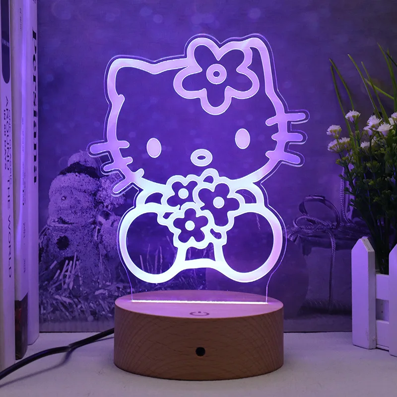 Sanrio Kuromi My Melody Cinnamoroll Cute Cartoon Hello Kitty Night