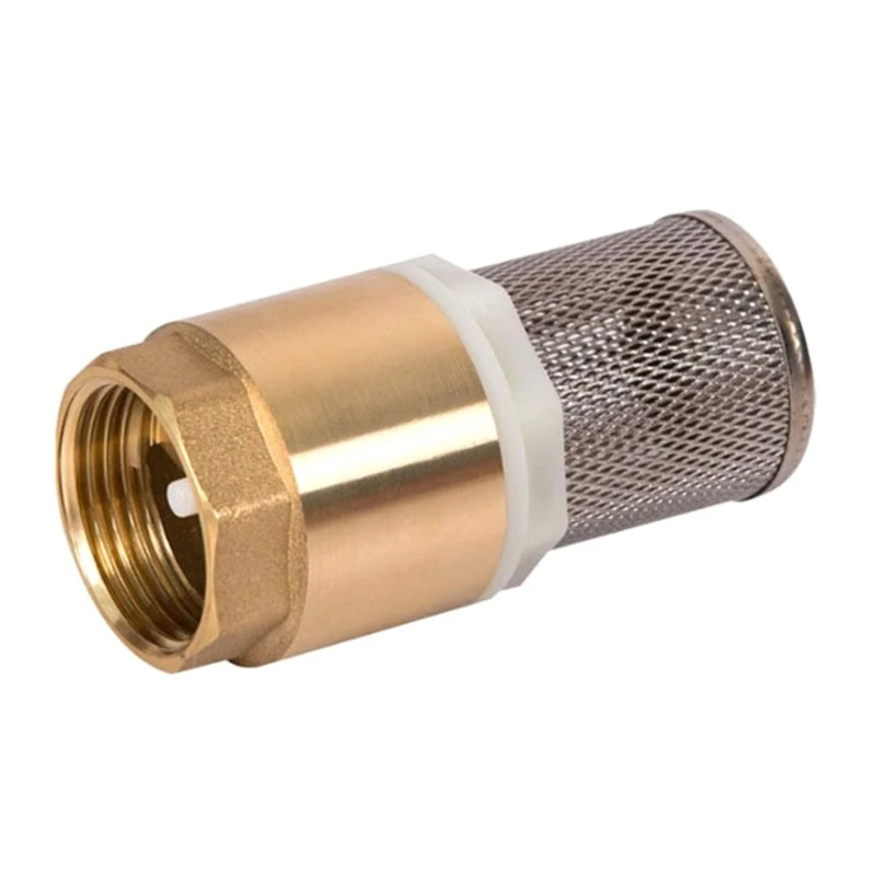 

Durable 1inch/3/4inch Brass Foot Filter with Stainless Steel Basket Vertical Check Valves Perfect for Tight Installation