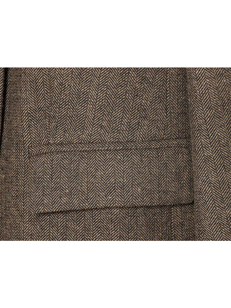 Women's Casual Blazer New Elegant Stand Collar Pockets Commuting Solid Color Premium Autumn Winter OL Fashion Suit Coats