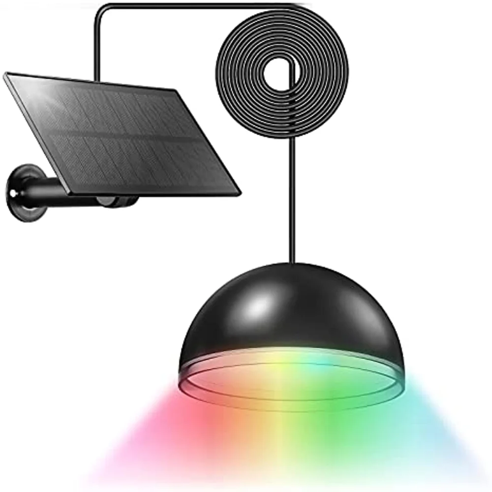 Solar ceiling lamp, solar 3 colors  can be dimmed through remote control outdoor barn waterproof shed chicken