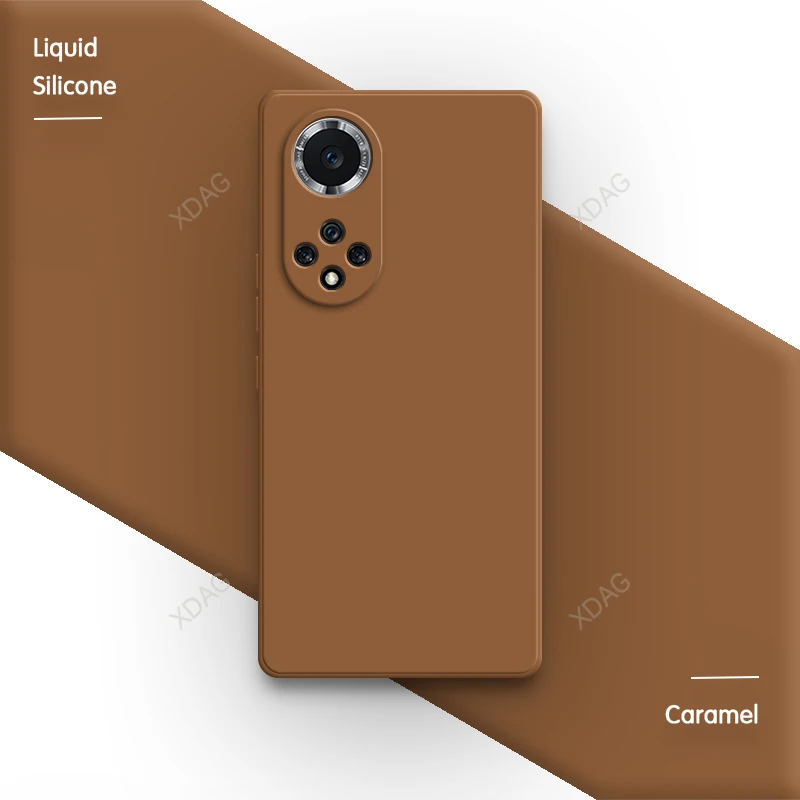 Luxurious Shockproof Liquid Silicone Phone Case - Pure Color Back Cover