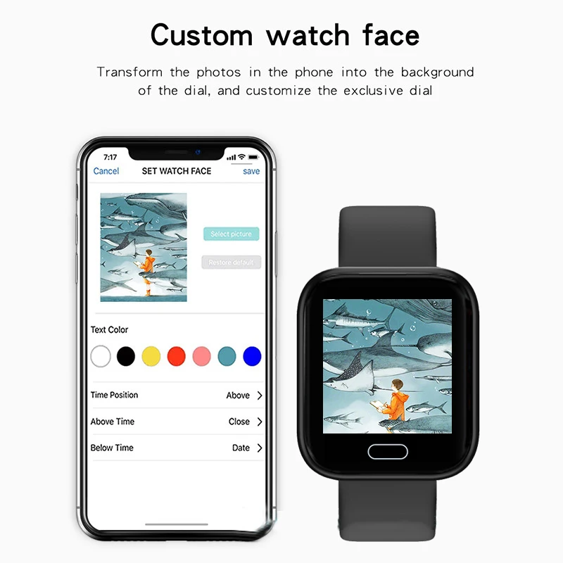 Women's Digital Men Sport Fitness Tracker Smart Bracelet Women Electronic Smart Watch Clock Y68 D20 Smart Watch For Android IOS 3