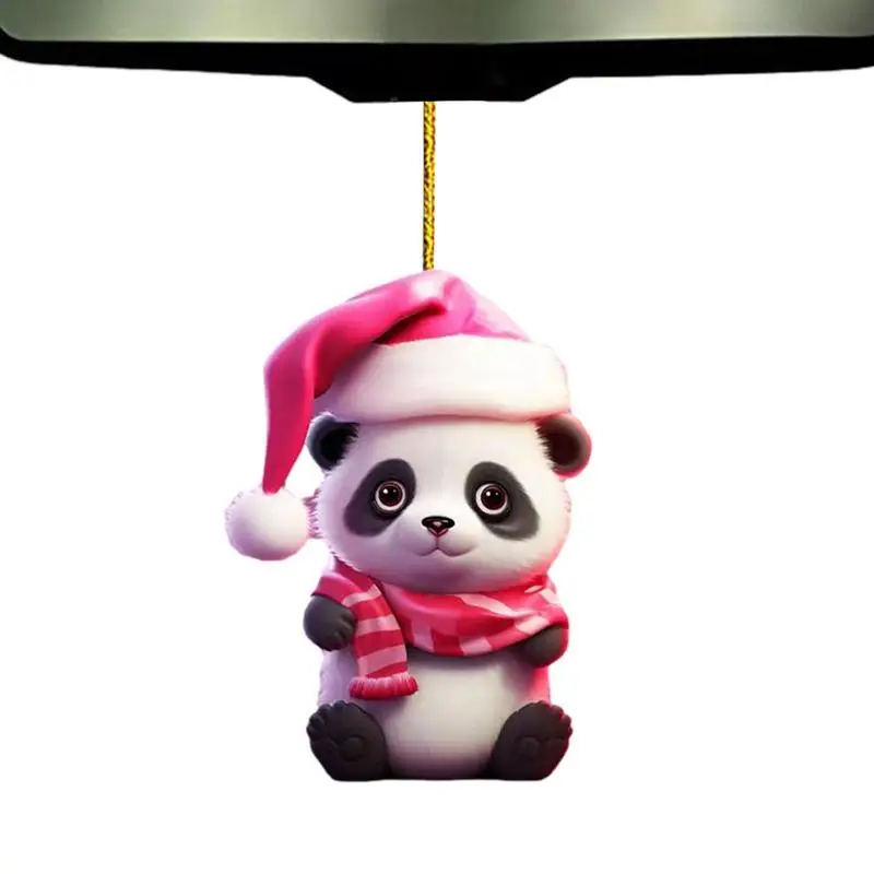 

Christmas Panda Pendant Creative Cute Animals Panda Pendant For Christmas Gift Home Car Decor Car Accessories