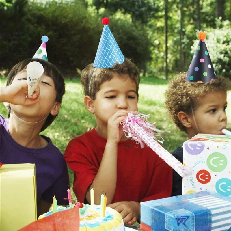 11 Pieces Happy Birthday Party Hats Polka Dot DIY Cute Handmade Cap Crown Shower Baby Decoration Boy Girl Gifts Supplie