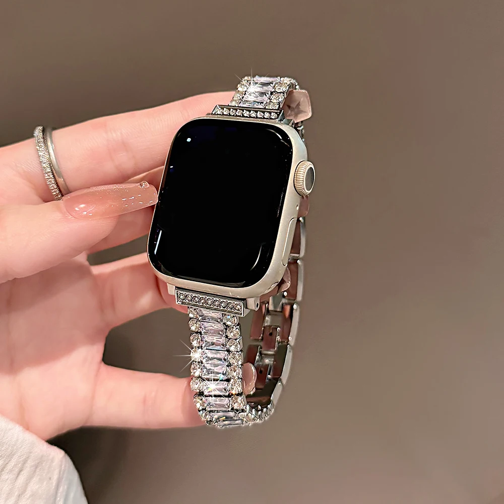 Luxury Diamond Metal Strap for Women - Elegant Watch Bracelet