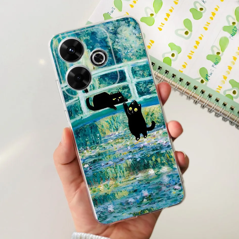 2024 Fashion Tulip Flower & Butterfly Soft Silicone Clear Phone Case