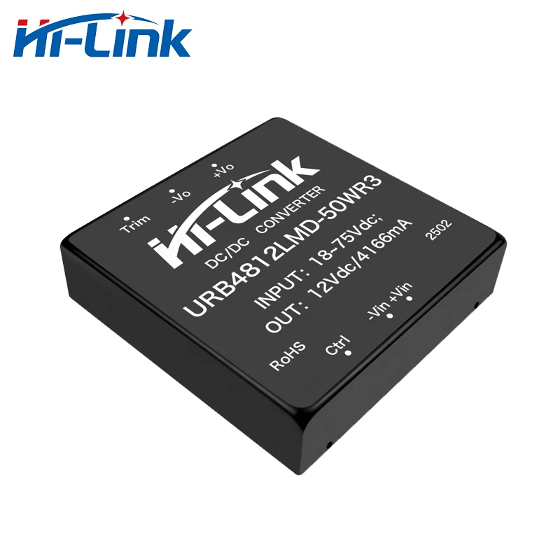 50W DC 18-75Vdc to 9V/12V/15V/24V URB4809LMD-50WR3 URB4812LMD-50WR3 URB4824LMD-50WR3 DC-DC Power Supply Module