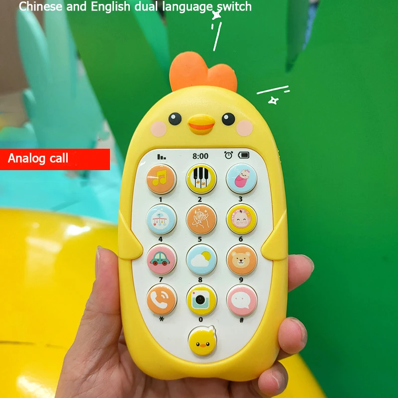 Jouet Éducatif Téléphone Portable Bébé Avec Sons Et Lumières + Coque Silicone
