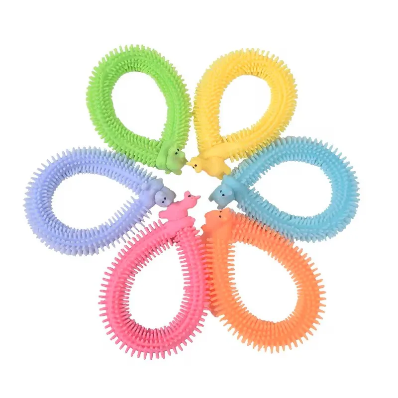 1-12PCS Alpaca Elastic Rope Violin Toy Long Noodles Elastic Toy Children's Stress Relief Toy Autism Toy Sensory Toy Gift Filler 5