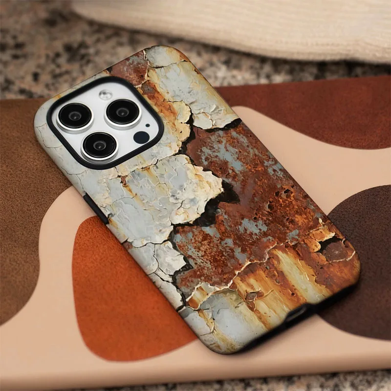 Dual-Texture Rustic Wind Phone Case and Screen Protector Combo