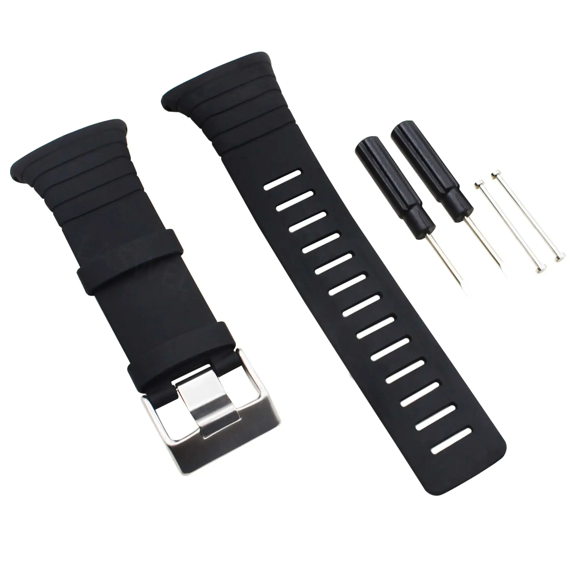 Rubber Watch Band For SUUNTO T1 T1C T3 T3C T3D T4C T4D Smart Watch Black St S4J8