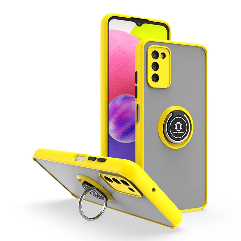 KEYSION Custodia Opaca di Moda per Samsung A03S A02S A03 A21S A20S A11 Anello Trasparente Del Basamento Della Copertura Del Telefono Antiurto per Gal_voghion.com