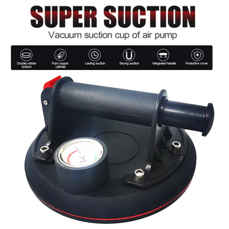 Vacuum Suction Cup 250 Kg Carrying Capacity 8 Inch Vacuum Suction Cup Heavy Duty Lifter for Granite Tile Glass Manual Lifting