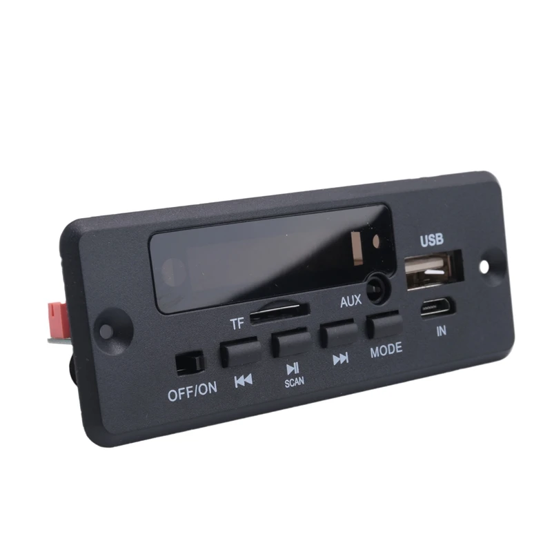 12V Bluetooth MP3 Decoder Board 50W Amplifier DIY Home Digital Audio Module USB For Speaker Handsfree Audio Module Black