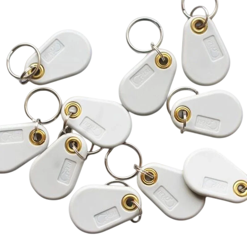 10Pcs ID 125KHz EM4305 T5577 Writable RFID Key Tags Ring Tokens Keyfobs